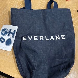 EVERLANE LARGE DENIM SHOPPER WITH FREE PATCHES NEW